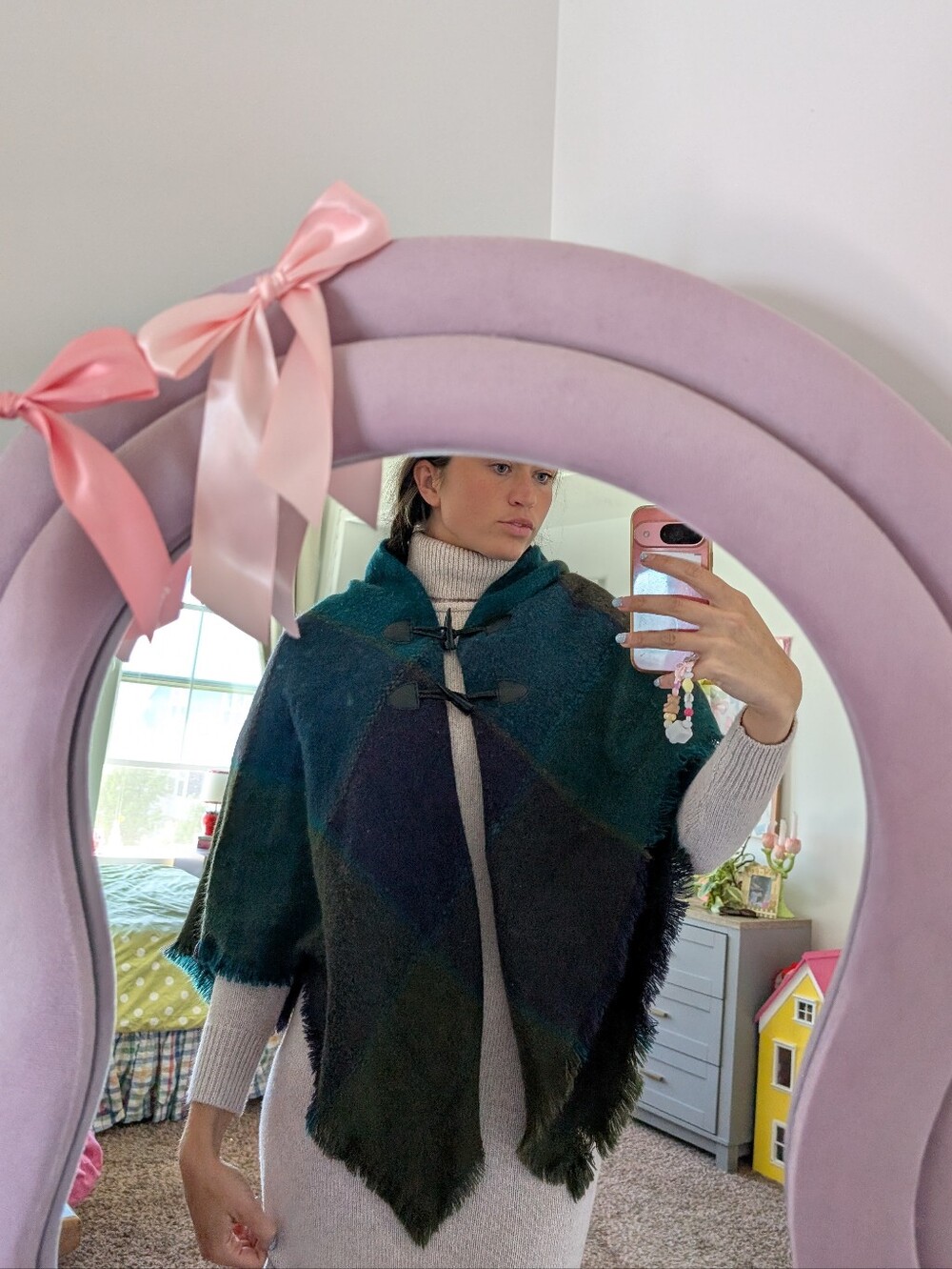 Christopher & Banks Teal Wool-Blend Hooded Sweater
